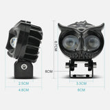 Maxbell Motorcycle Fog Light Universal Owl Shape Work Light for Motorbikes ATV Bike