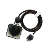 Maxbell Chargers Cable Protective Cover 4in1 3D Protective Case for Cell Phone Phone Love Black