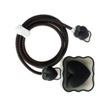 Maxbell Chargers Cable Protective Cover 4in1 3D Protective Case for Cell Phone Phone Love Black
