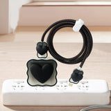 Maxbell Chargers Cable Protective Cover 4in1 3D Protective Case for Cell Phone Phone Love Black