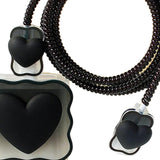 Maxbell Chargers Cable Protective Cover 4in1 3D Protective Case for Cell Phone Phone Love Black