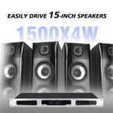 Maxbell Power Amplifier 2x 550W Professional Clear Sound for Bars Home Theater Party