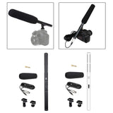 Maxbell DSLR Camera Microphone Wired Vocal Mic for Voice Dictation Film DSLR Cameras Black