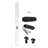Maxbell DSLR Camera Microphone Wired Vocal Mic for Voice Dictation Film DSLR Cameras White