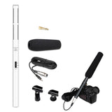 Maxbell DSLR Camera Microphone Wired Vocal Mic for Voice Dictation Film DSLR Cameras White