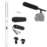 Maxbell DSLR Camera Microphone Wired Vocal Mic for Voice Dictation Film DSLR Cameras White