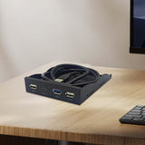 Maxbell 3.2 inch Front Panel Convenient 4 Ports Easy to Install Computer Accessories