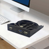 Maxbell 3.2 inch Front Panel Convenient 4 Ports Easy to Install Computer Accessories