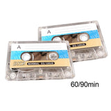 Maxbell 2Pcs Blank Cassette Tapes Audio Tape for Mother's Day Birthday Party Holiday 60 Minutes