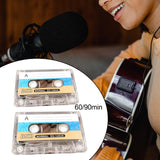 Maxbell 2Pcs Blank Cassette Tapes Audio Tape for Mother's Day Birthday Party Holiday 60 Minutes