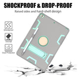 Maxbell Tablet Cover 10.2 Inches Stand Back Cover Protection Easy to Use Bags Gray Mint