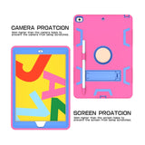 Maxbell Tablet Cover Silicone with Pencil Holder Accessories Protective Tablet Cases rose red blue