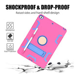 Maxbell Tablet Cover Silicone with Pencil Holder Accessories Protective Tablet Cases rose red blue