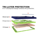 Maxbell Tablet Cover 10.2 Inches Lightweight Portable Premium Electronic Accessories Navy blue green