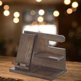 Maxbell Wooden Cell Phone Stand Christmas Gift Universal Mobile Phone Holder for Dad