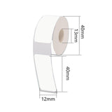 Maxbell 4Pcs Thermal Label White Fanfold 12mmx40mm for Commercial Grade Mailing Name