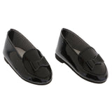 Max PU Leather Shoes Bowknot Flats Sneakers for 18" Dolls Black