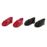 Max PU Leather Shoes Bowknot Flats Sneakers for 18" Dolls Black