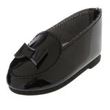 Max PU Leather Shoes Bowknot Flats Sneakers for 18" Dolls Black