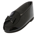 Max PU Leather Shoes Bowknot Flats Sneakers for 18" Dolls Black