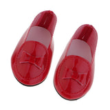 Max PU Leather Shoes Bowknot Flats Sneakers for 18" Dolls Red