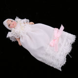 Maxbell 1/12 Porcelain Baby Doll in Lace Dress Dolls House Miniature People Figures