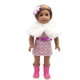 Maxbell Stylish Sleeveless Dress Shawl Suit Clothes for 18inch Doll