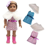 Maxbell Stylish Sleeveless Dress Shawl Suit Clothes for 18inch Doll