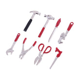 Maxbell 1:12 Dollhouse Miniature Tool Kit Metal Hammer Plier Scissor Saw Screwdriver