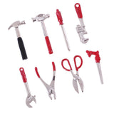 Maxbell 1:12 Dollhouse Miniature Tool Kit Metal Hammer Plier Scissor Saw Screwdriver