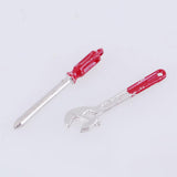 Maxbell 1:12 Dollhouse Miniature Tool Kit Metal Hammer Plier Scissor Saw Screwdriver