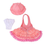 Maxbell 3pcs Princess Dress Suit Party Dress for 18'' l doll Clothes  Orange