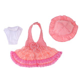 Maxbell 3pcs Princess Dress Suit Party Dress for 18'' l doll Clothes  Orange