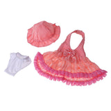 Maxbell 3pcs Princess Dress Suit Party Dress for 18'' l doll Clothes  Orange