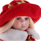 Max 12inch Porcelain Doll Stand Set People Figures with Winter Clothes Kids Gift