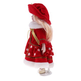 Max 12inch Porcelain Doll Stand Set People Figures with Winter Clothes Kids Gift