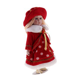 Max 12inch Porcelain Doll Stand Set People Figures with Winter Clothes Kids Gift