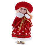 Max 12inch Porcelain Doll Stand Set People Figures with Winter Clothes Kids Gift