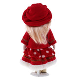 Max 12inch Porcelain Doll Stand Set People Figures with Winter Clothes Kids Gift