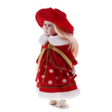 Max 12inch Porcelain Doll Stand Set People Figures with Winter Clothes Kids Gift