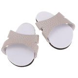 Max Dolls Slippers Summer Shoes for 18inch American Doll Accessoris Silver