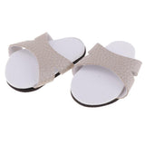 Max Dolls Slippers Summer Shoes for 18inch American Doll Accessoris Silver