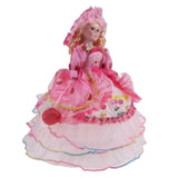 Max Vintage Elegant Victorian Porcelain Doll Splicing Doll 18inch Pink Dress