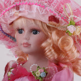 Max Vintage Elegant Victorian Porcelain Doll Splicing Doll 18inch Pink Dress