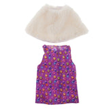 Maxbell Cute Short Skirt & Cape for 18inch Dress Up Accs Purple Flower