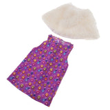 Maxbell Cute Short Skirt & Cape for 18inch Dress Up Accs Purple Flower