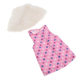 Maxbell Cute Short Skirt & Cape for 18inch Dress Up Accs Pink Flower