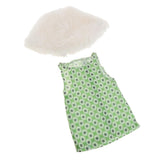 Maxbell Cute Short Skirt & Cape for 18inch Dress Up Accs Green Flower