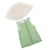 Maxbell Cute Short Skirt & Cape for 18inch Dress Up Accs Green Flower