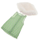 Maxbell Cute Short Skirt & Cape for 18inch Dress Up Accs Green Flower